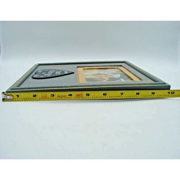 Distressed Wood Picture Frame Sage Green The Happy Couple 4X6 Photo Malden Int. - Picture 7 of 8